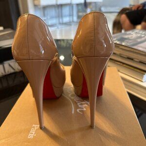 Christian Louboutin Patent Leather Peep Toe Pumps Size 37